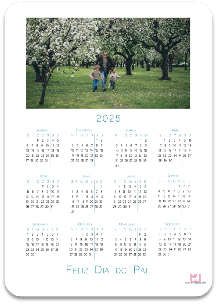 Feliz Dia do Pai - Calendário íman 2025