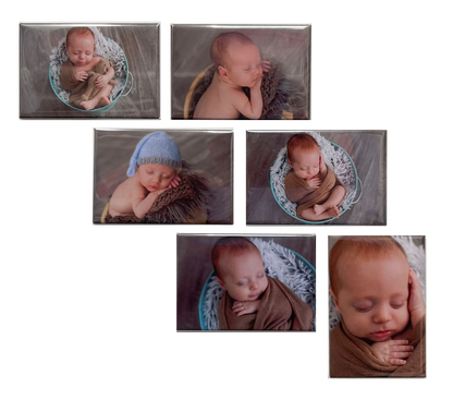 Pack de 6 com fotos recem nascido