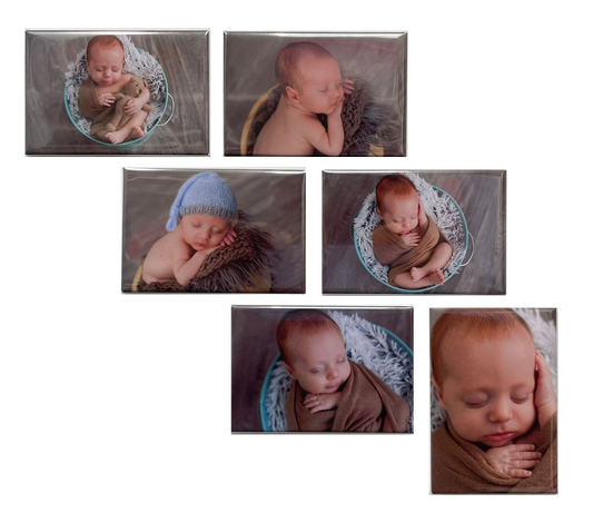 Pack de 6 com fotos recem nascido