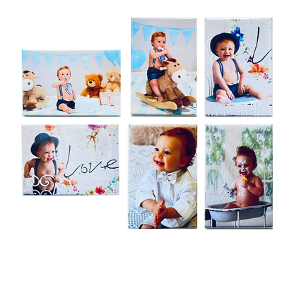 Pack de 6, com fotos da sessão de 1 ano